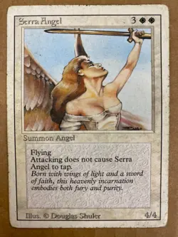 MTG 1x Serra Angel Revised OLD SCHOOL Magic the Gathering Card x1 HP - Image 1
