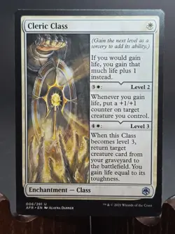 Cleric Class Adventures in the Forgotten Realms MTG Regular Lightly Played - Image 1