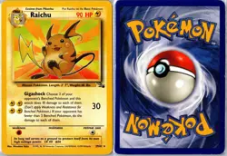 Pokemon Card - Raichu Fossil 29/62 1999 Rare Unlimited Moderately Played - Image 3