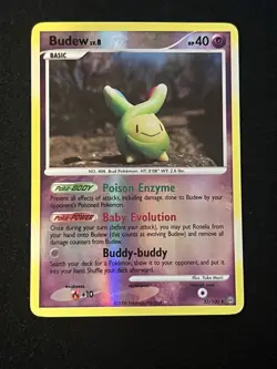 Budew 33/100 Reverse Holo - Pokemon Diamond & Pearl Stormfront Rare - Image 1