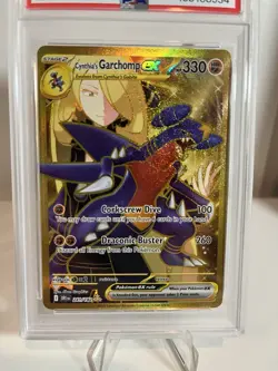 2025 Pokemon Cynthia’s Garchomp ex #241 Gold Hyper Rare PSA 10 GEM MINT Destined - Image 3