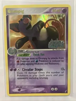2006 POKEMON EX CRYSTAL GUARDIANS⭐⭐ GRUMPIG REVERSE HOLO STAMPED #20/100 - Image 1