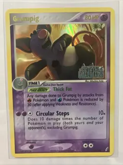 2006 POKEMON EX CRYSTAL GUARDIANS⭐⭐ GRUMPIG REVERSE HOLO STAMPED #20/100 - Image 2