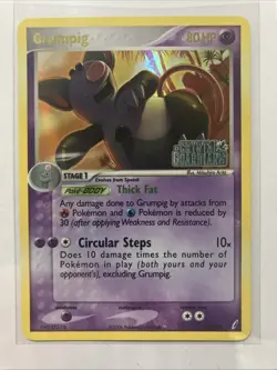 2006 POKEMON EX CRYSTAL GUARDIANS⭐⭐ GRUMPIG REVERSE HOLO STAMPED #20/100 - Image 4