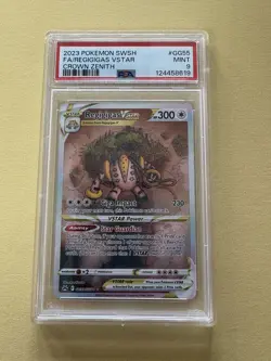 2023 POKEMON SWORD & SHIELD CROWN ZENITH #GG55 FULL ART/REGIGIGAS VSTAR PSA 9 - Image 1