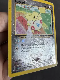 Pokemon Togepi Southern Islands 4/18 Reverse Holo Damaged - Image 5