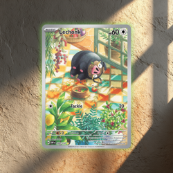 Lechonk Illustration Rare 209/197 | Obsidian Flames Pokemon Card NM - Image 1