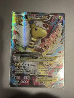 Mega M Ampharos EX Full Art Holo 88/98 Pokemon 2015 XY - Ancient Origins - Image 1