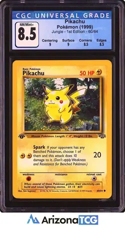 Pokemon 1999 Pikachu 60/64 Jungle 1st Edition CGC 8.5 - Image 1