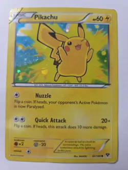2014 Pokemon PIKACHU #42/146 XY Unlimited Cosmos Holo Common English Dmg - Image 1