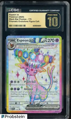 2025 Pokemon SVP EN BSP Figure Collection #175 Espeon ex CGC 10 PRISTINE - Image 1