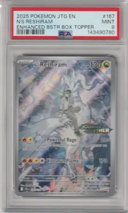 Pokemon TCG N's Reshiram 167/159 Journey Together Holo STAMPED IR PSA 9 - Image 1