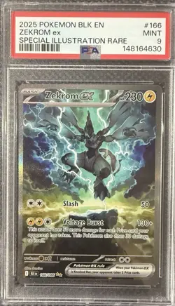 Zekrom ex #166/086 - 2025 Pokemon Black Bolt - Gem MINT PSA 9 - Image 1