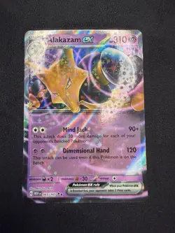 Alakazam Ex 65/165 Scarlet & Violet 151 Cosmic Holo Rare Pokemon TCG NM+ MINT - Image 1