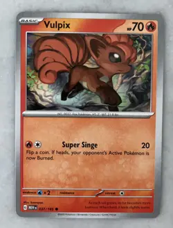 Vulpix | 37/165 | Sv Scarlet & Violet 151 | Common Regular | NM/M | Pokemon 2023 - Image 1