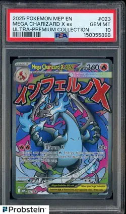 2025 Pokemon MEP EN Ultra Premium Collection #023 Mega Charizard X ex PSA 10 - Image 1