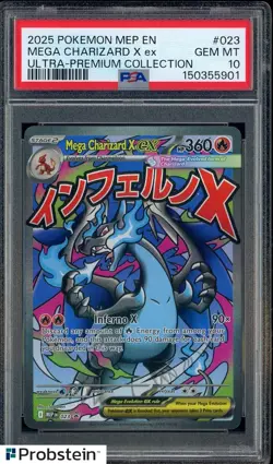 2025 Pokemon MEP EN Ultra Premium Collection #023 Mega Charizard X ex PSA 10 - Image 1