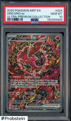 2025 Pokemon MEP EN UPC Ultra Premium #024 Oricorio ex PSA 10 GEM MINT - Image 1