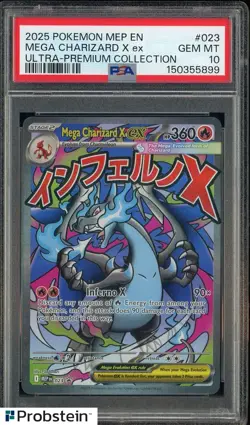 2025 Pokemon MEP EN Ultra Premium Collection #023 Mega Charizard X ex PSA 10 - Image 1