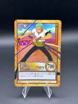 Zoro C492 Holo Carddass Hyper Battle Bandai Japanese One Piece Moderately Played - Image 1