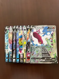 V And VMAX Pokemon Card Bundle 8 Cards Included (3 RARE CARDS INSIDE) - Image 1