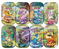 Pokemon Prismatic Evolutions 8 Mini-Tins w Promo Cards Costco 2-pack Confirmed - Image 2