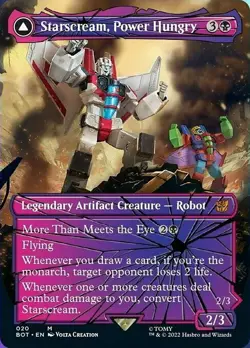 Starscream, Power Hungry x1 1x Shattered Glass Transformers NM MTG - Image 1