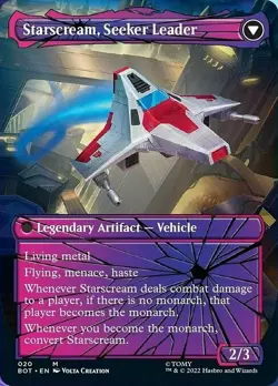 Starscream, Power Hungry x1 1x Shattered Glass Transformers NM MTG - Image 2