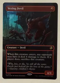 Vexing Devil Borderless Foil - Innistrad Remastered MTG Magic the Gathering - Image 1
