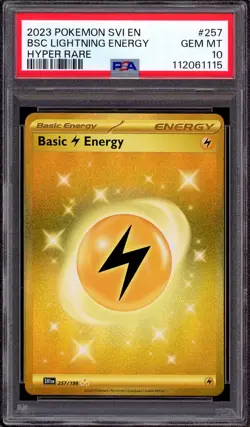 2023 Pokemon Scarlet & Violet Lightning Energy Hyper Rare #257 PSA 10 GEM MINT - Image 1