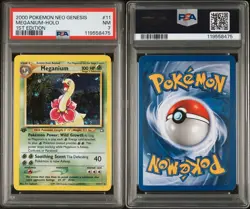 2000 Pokemon Neo Genesis Meganium-Holo 1st Edition PSA 7 - Image 3