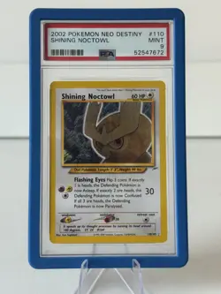 Pokemon - Shining Noctowl - #110 Holo Neo Destiny 2002 PSA 9 MINT - Image 1
