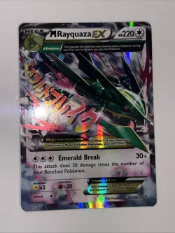 M Rayquaza EX (ULTRA RARE) 76/108 XY Roaring Skies Mega Legendary Pokemon TCG - Image 3