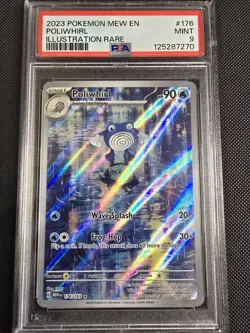 POKEMON TCG Pokemon 151 Poliwhirl Illustration Rare 176/165 PSA9 - Image 1
