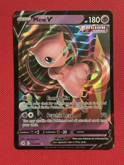 Mew V 113/264 Holo V Rare Fusion Strike Pokemon Near Mint - Image 1