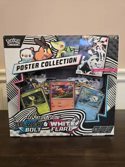 Scarlet & Violet Black Bolt & White Flare Unova Poster Collection Sealed Pokemon - Image 1