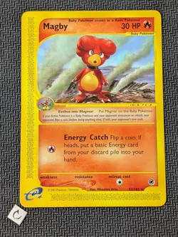 Magby 52/165 - Expedition Rare Pokemon TCG NM - Image 1