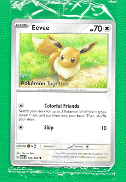 Scarlet & Violet 151 Pokemon Together Gold Stamp Promo: Eevee 133/165 - SEALED - Image 1