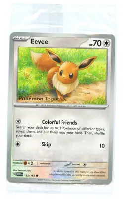 Scarlet & Violet 151 Pokemon Together Gold Stamp Promo: Eevee 133/165 - SEALED - Image 3