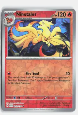 Ninetales 017/191 Surging Sparks Uncommon Pokemon Reverse Holo NM - Image 1