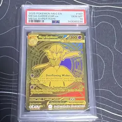 Pokemon Mega Gardevoir ex 187/132 ME01 Mega Hyper Rare Holo English PSA 10 - Image 1