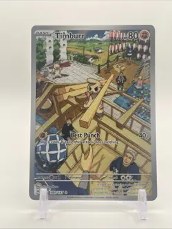 Timburr Secret Illustration Holo 183/167 Pokemon SV: Twilight Masquerade - Image 1