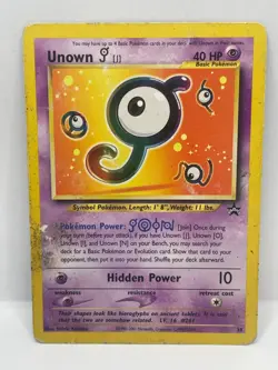 Pokemon TCG Unown J Black Star Promo 38 Damaged - Image 1