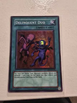 Yu-Gi-Oh! Delinquent Duo DB1-EN024 Super Rare Unlimited. Light Played. - Image 1