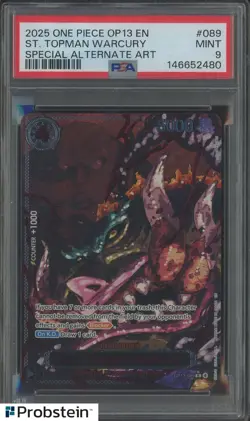 #4 2025 One Piece OP13 En Special Alternate Art #089 St. Topman Warcury PSA 10 - Image 1