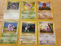 NM/LP 1999 Pokemon 6 card Lot SHADOWLESS Tangela Koffing Diglett Nidoran Rattata - Image 1