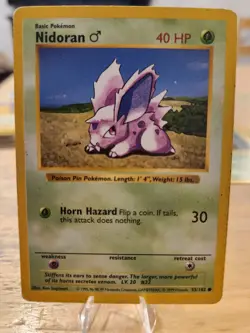 NM/LP 1999 Pokemon 6 card Lot SHADOWLESS Tangela Koffing Diglett Nidoran Rattata - Image 2