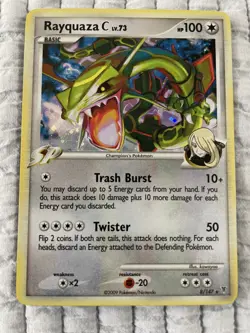 Rayquaza C 8/147 Supreme Victors Holo Rare SP Pokemon TCG Card ENG 2009 NM - Image 1