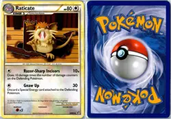Pokemon Card - Raticate HGSS Undaunted 34/90 2010 Uncommon Lightly Played - Image 3