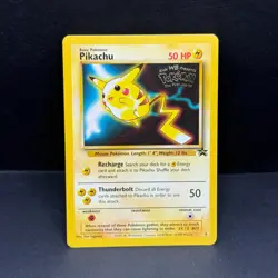 Pikachu #4 Black Star Movie Promo 1999 WOTC Pokemon Card Wizards Stamped - Image 1